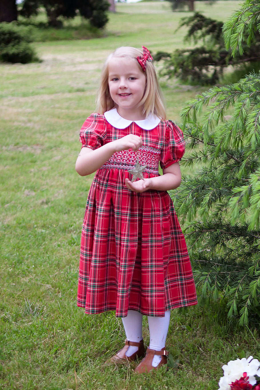 Red Tartan Elbise
