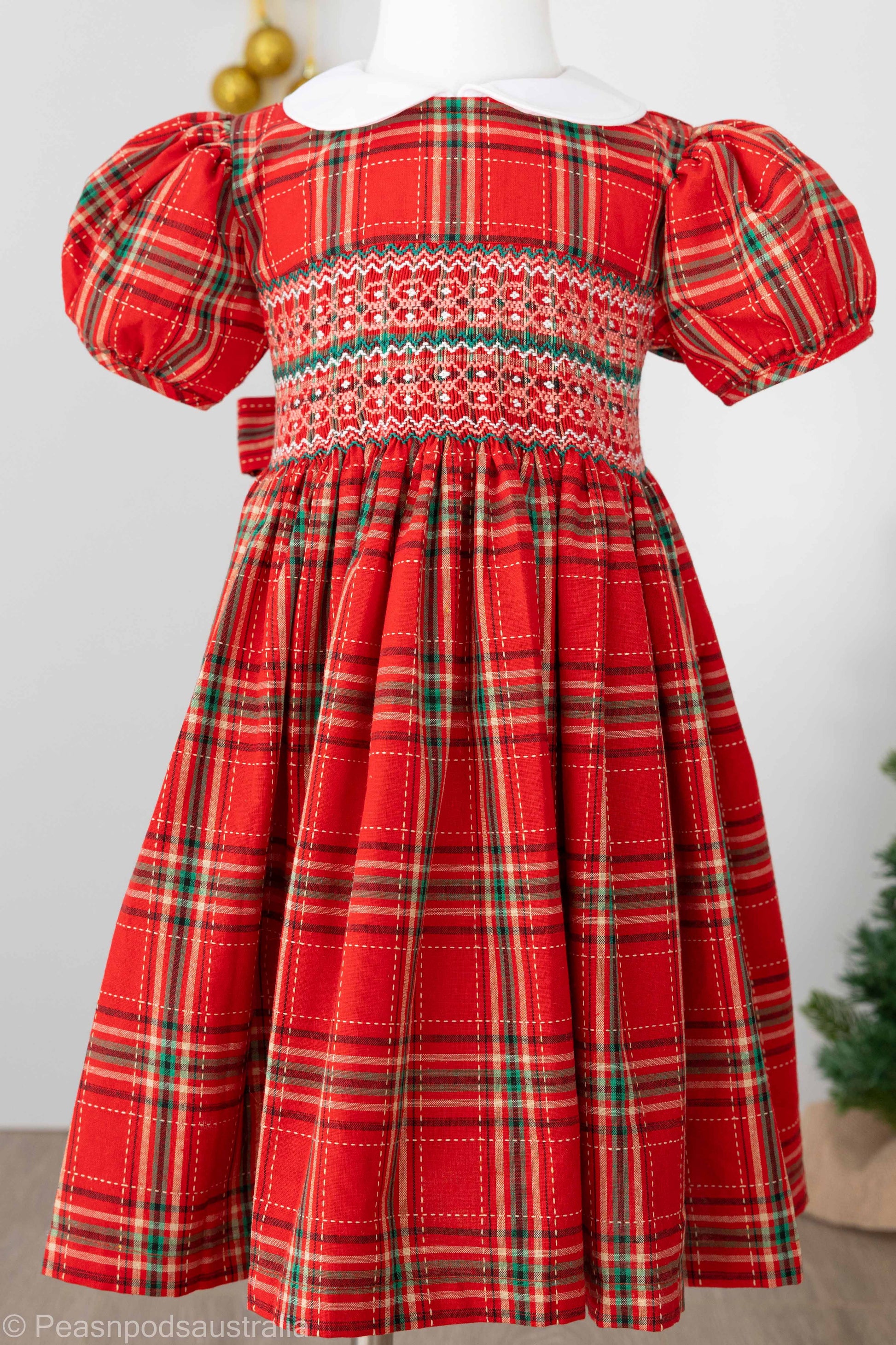 Red Tartan Elbise