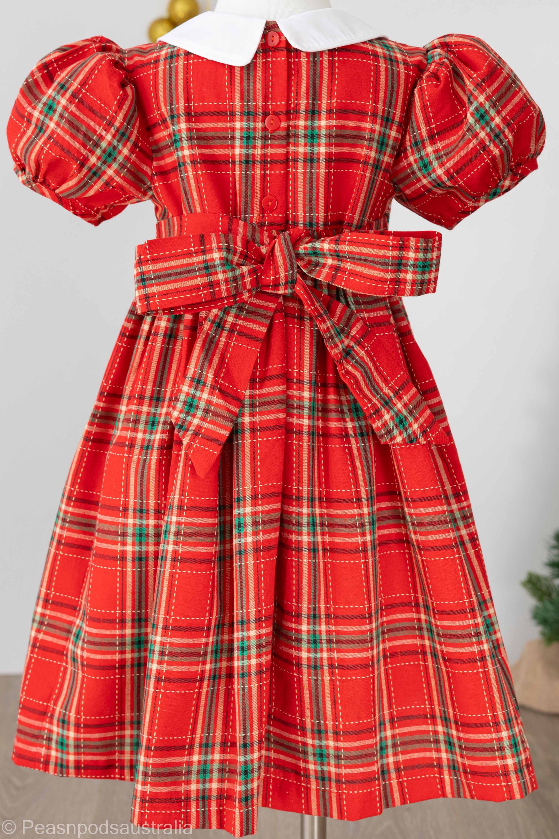 Red Tartan Elbise