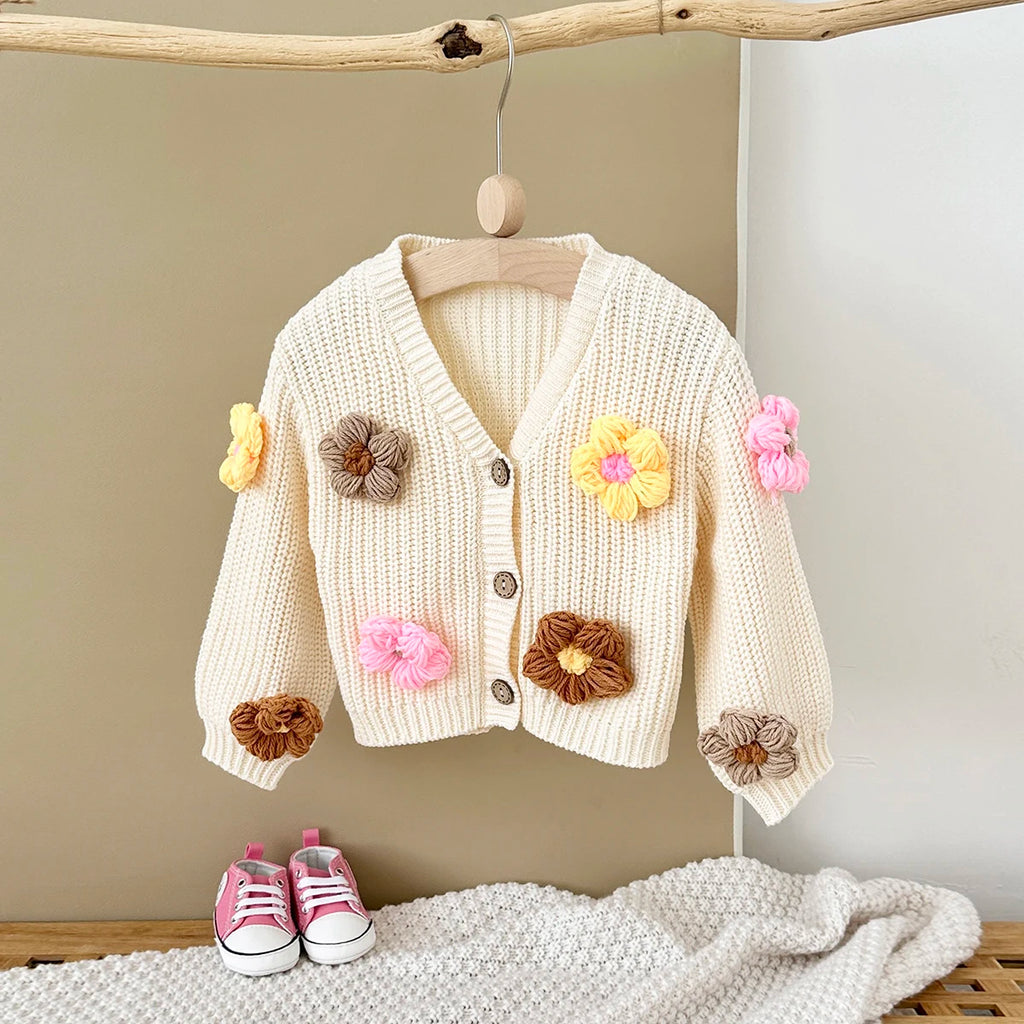 El Yapımı Flower Kazak Ceket