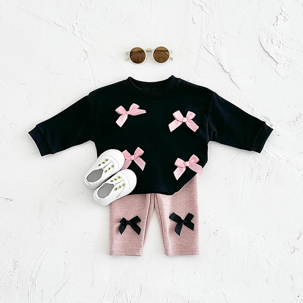 Fiyonklu İlkbahar & Sonbahar Konforu – 2 Parça Bebek Seti