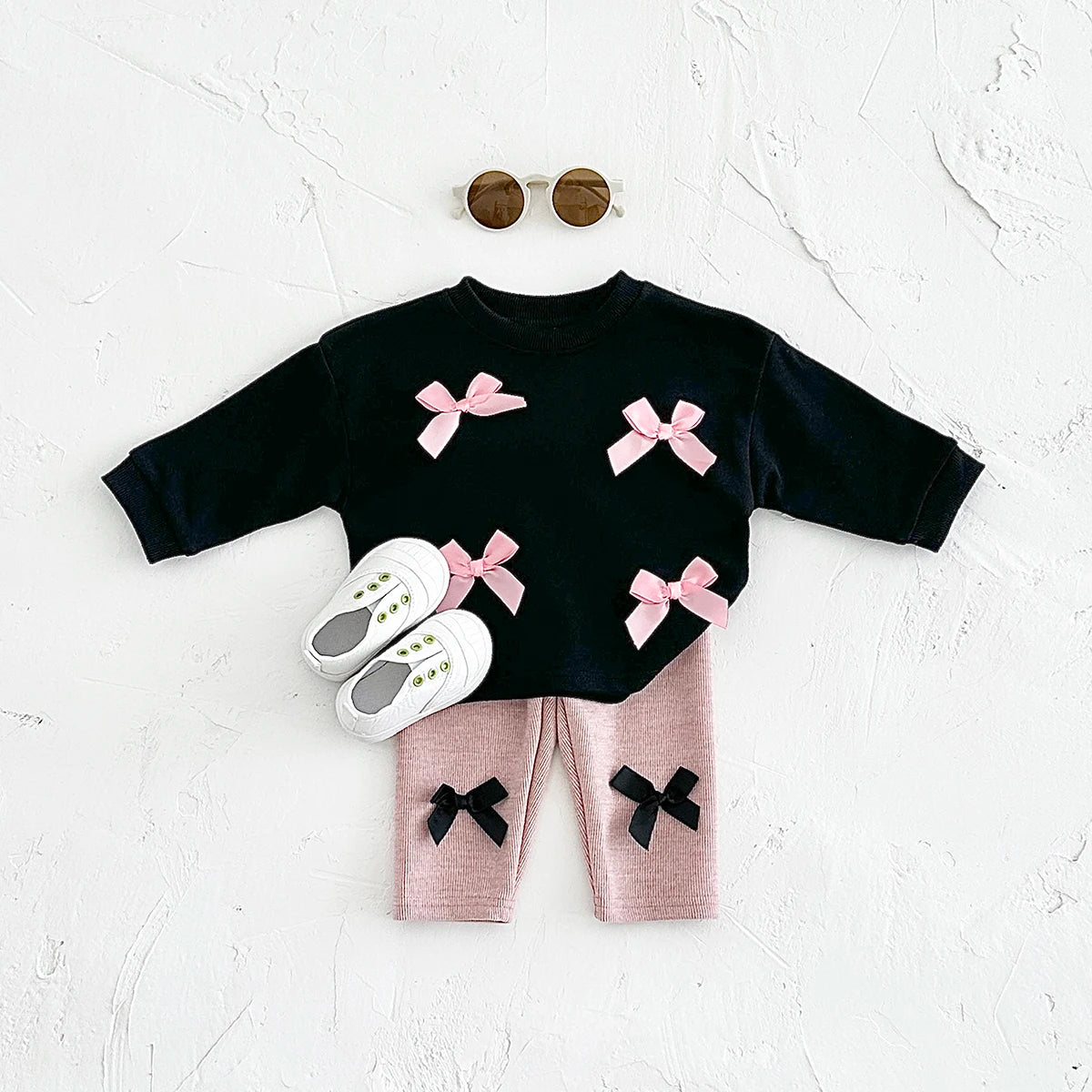 Fiyonklu İlkbahar & Sonbahar Konforu – 2 Parça Bebek Seti