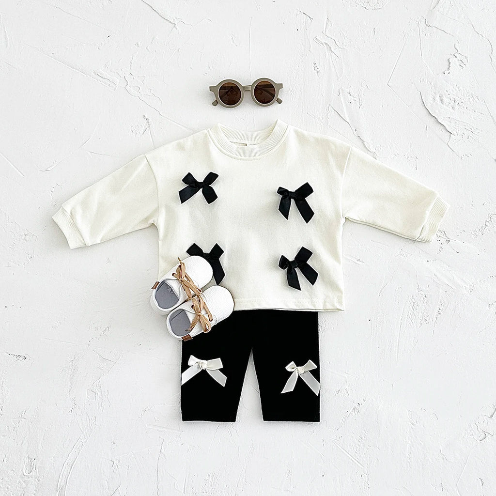 Fiyonklu İlkbahar & Sonbahar Konforu – 2 Parça Bebek Seti