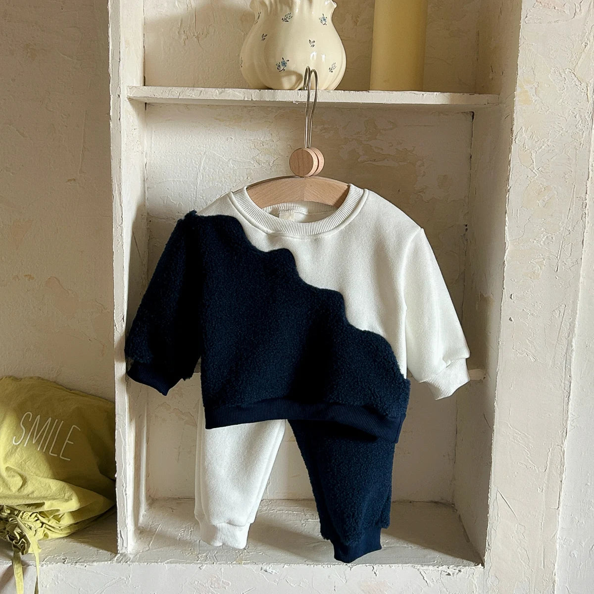 Mavi Beyaz Flanel Takım Elbise